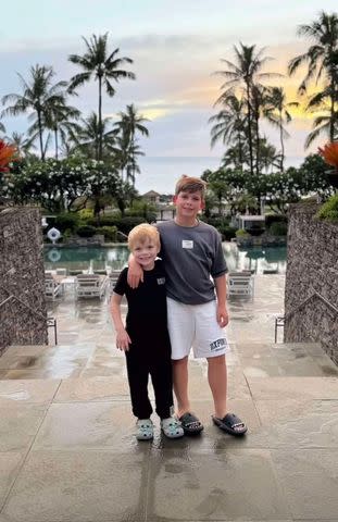 <p>Christina Hall/Instagram</p> Christina Hall posts photo from her vacation with her kids