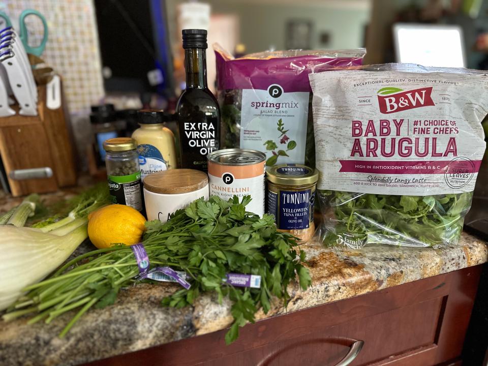 Ingredients for Giada De Laurentiis' Italian-tuna salad.