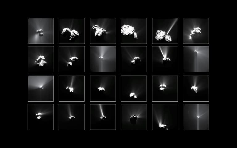 An artist's impression of the Rosetta orbiter at comet 67P/Churyumov–Gerasimenko