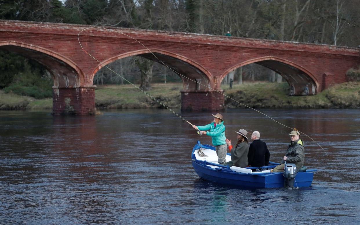 The start of the salmon fishing season on the River Tay near Meikleour on January 15 - Reuters