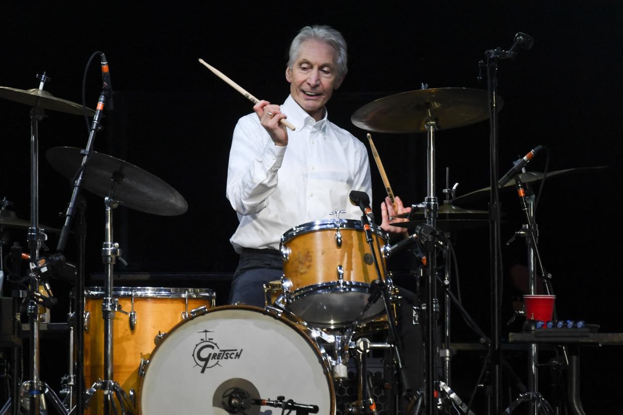 Charlie Watts des Rolling Stones, lors d'un concert en Allemagne en 2017 - Carsten Rehder / dpa / AFP