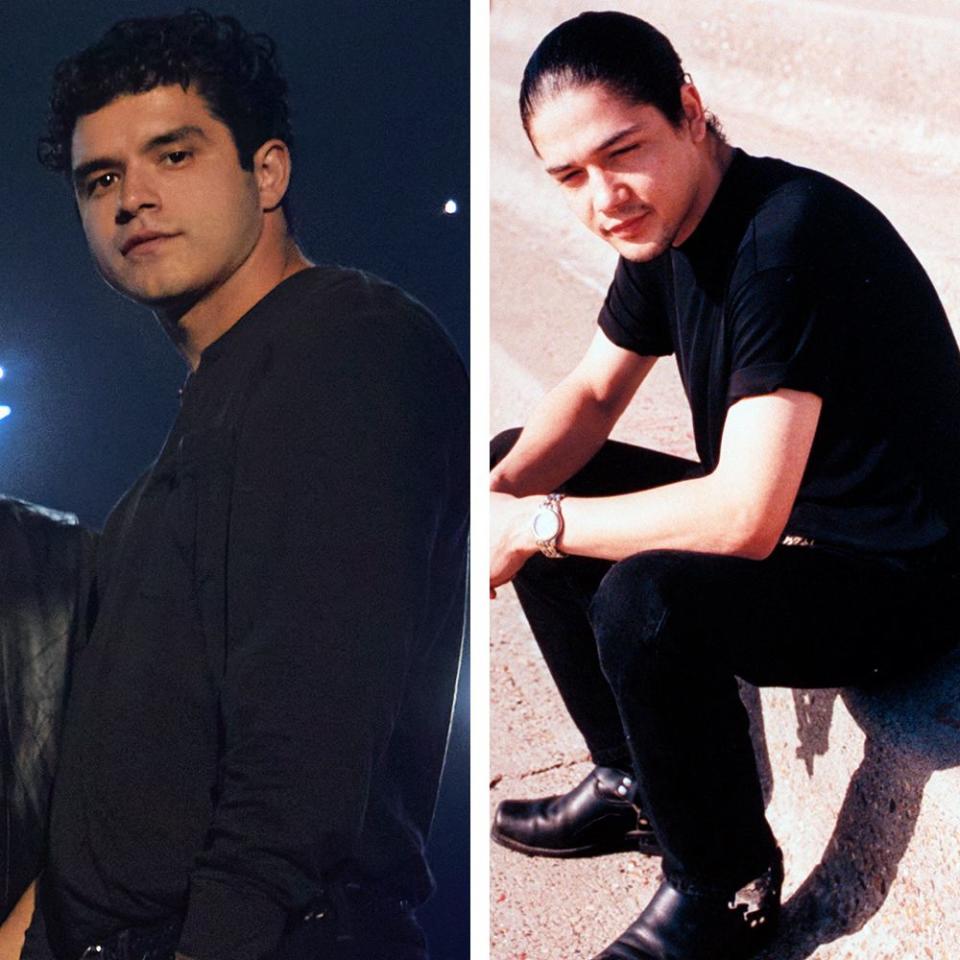 <p>Jesse Posey (younger brother of <em>Teen Wolf </em>star Tyler Posey) plays Selena's husband, Chris Pérez. The couple met in the late '80s when Pérez was tapped as lead guitarist for Los Dinos. He shows up around the midway point of <em>Selena: The Series </em>and changes everything for the singer after they secretly elope in 1992. Unlike the rest of Selena's family, Pérez is not involved with the Netflix show and focuses on his own musical projects. </p>