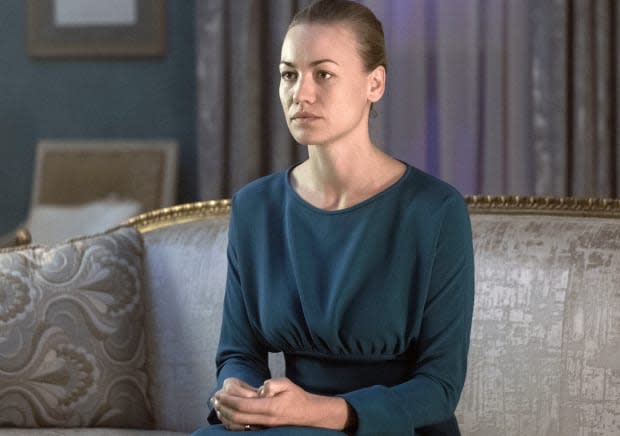 Yvonne Strahovski as Serena Joy Waterford in "The Handmaid's Tale" on Hulu<p>Hulu</p>