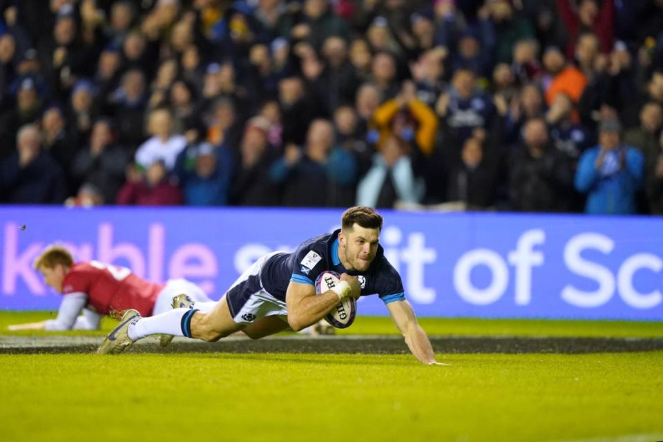 Blair Kinghorn scored a try against Wales on Saturday (Andrew Milligan/PA) (PA Wire)
