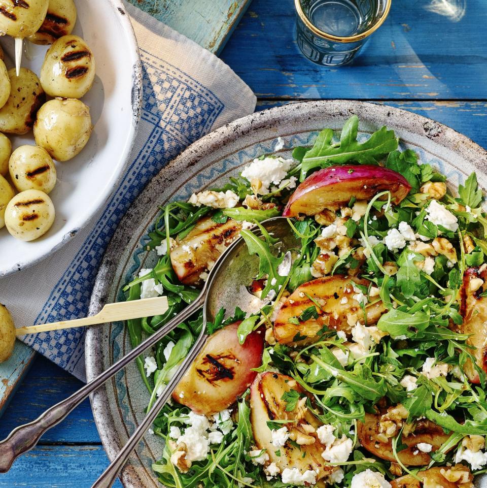 Griddled Nectarine and Feta Salad - best feta recipes 2021