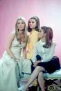 <p>In one of Sharon Tate's most memorable roles, the actress played sex symbol Jennifer North in <em>Valley of the Dolls</em>. She wore mostly nightgowns throughout the film, but the mint-hued printed maxi dress she wore for the film's promotional photo shoot is a standout look. </p>