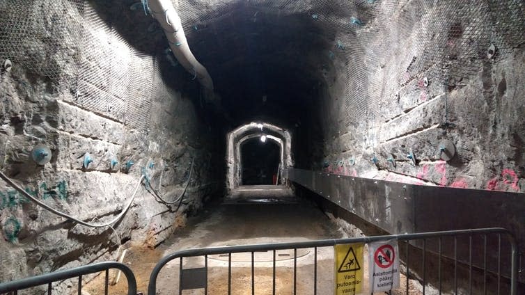 <span class="caption">Underground in one of the disposal vaults at Onkalo in Finland.</span> <span class="attribution"><span class="source">Claire Corkhill</span>, <span class="license">Author provided</span></span>