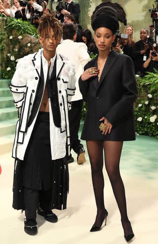 <p>Dia Dipasupil/Getty </p> Jaden Smith and Willow Smith attend The 2024 Met Gala on May 6, 2024