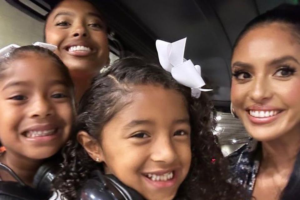 <p>Vanessa Bryant/ Instagram</p> Vanessa Bryant with her three daughters