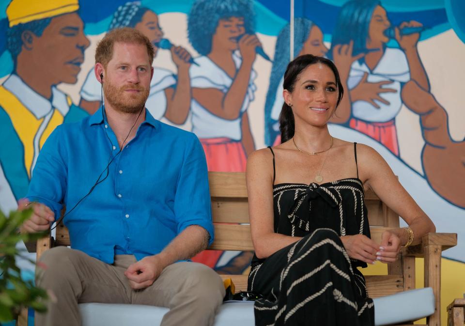 Prince Harry said he fears his wife could become the victim of ‘an acid or knife attack’ in the UK. (via REUTERS)