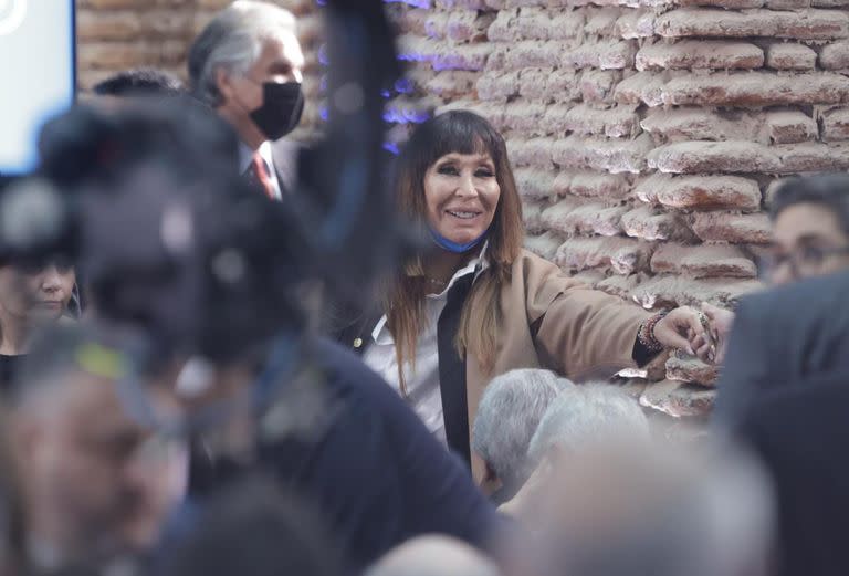 Moria Casán en la jura de Sergio Massa como ministro de Economía