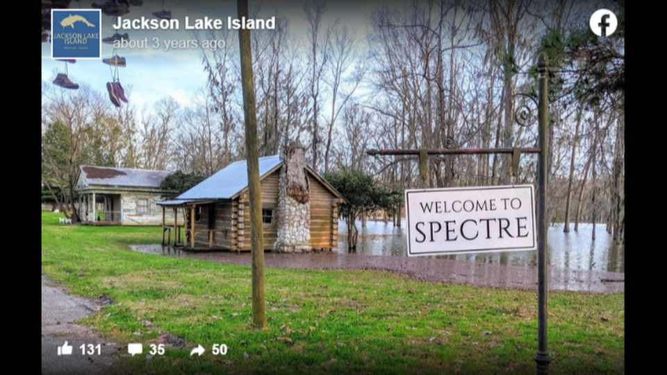 Visitors to the island can still see pieces of movie history in the fictitious town of “Spectre.”