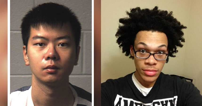 楊宇楷（左）疑似歧視非裔室友（右），在2018年2月至4月期間，在對方食物、飲料及漱口水中加入重金屬鉈，蓄意毒害室友。（圖／翻攝自北安普頓郡典獄局、臉書＠Juwan Royal）