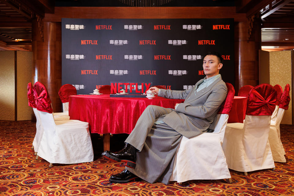 張震參與Netflix影集《毒梟聖徒》演出。 圖／Netflix 提供