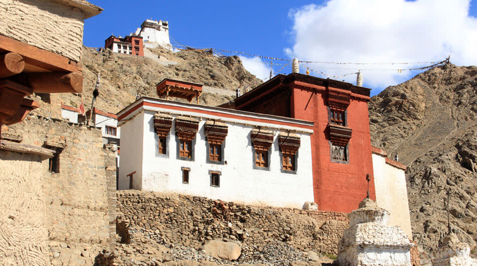 Tsemo Gompa, one of the highest structures in Leh, which itself is situated at an altitude of 3524 metres (11562 ft).