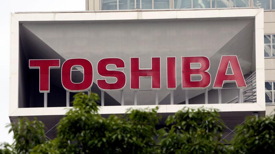 Blick auf den Sitz des Elektronikherstellers Toshiba in Tokio.