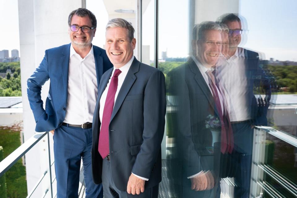 Labour leader Sir Keir Starmer met Wolfgang Schmidt, federal minister for special affairs, at the Chancellery in Berlin (Stefan Rousseau/PA) (PA Wire)