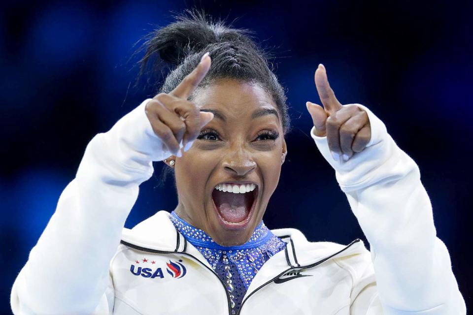 <p>CHINE NOUVELLE/SIPA/Shutterstock </p> Simone Biles