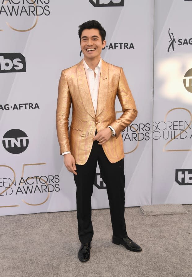 <p>Henry Golding in Tom Ford at the 2019 Screen Actors Guild Awards.</p>