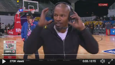 The actor ripped off his headset and stormed off camera. Photo: ESPN