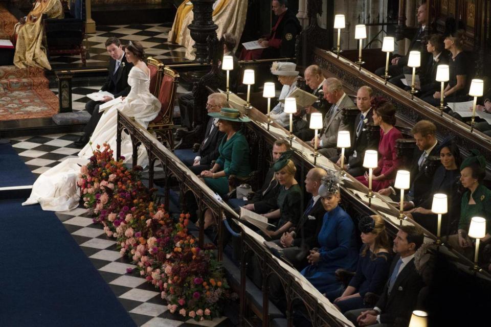 There was an empty seat next to Princess Eugenie (Getty)