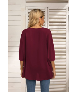 VIISHOW Women's V Neck Chiffon Blouse