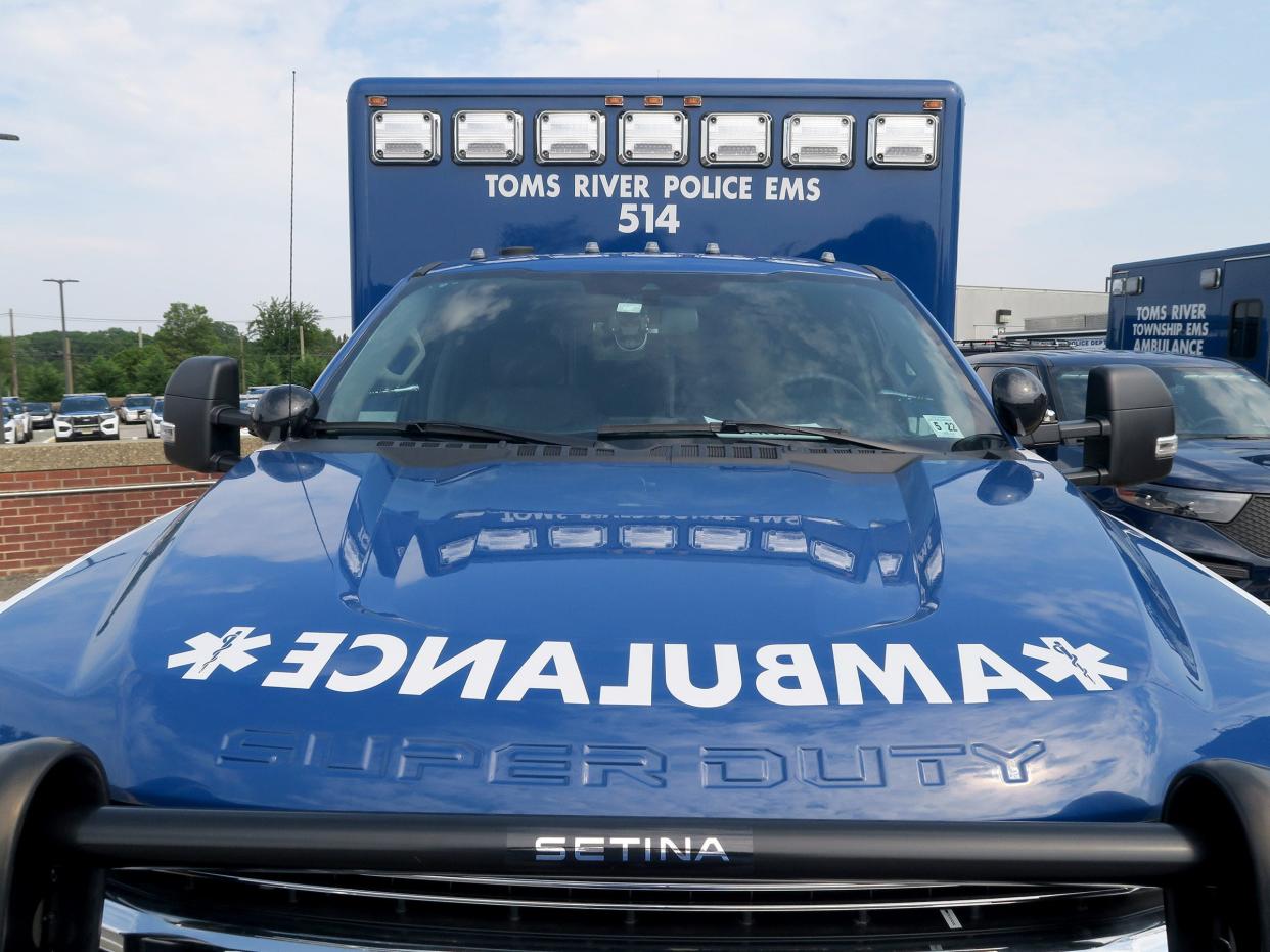 A Toms River Police Department EMS rig shown behind headquaters Thursday, July 8, 2021.