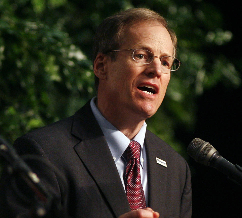 FILE - In this Jan. 18, 2014, file photo, Rep. Jack Kingston, R-Ga., speaks during a debate in Adel, Ga. Seeking promotion to the U.S. Senate, Kingston avoids an explicit yes-or-no answer when asked by a voter if he considers himself a tea party candidate. Georgia’s U.S. Senate Republican primary is shaping up as a struggle between arch-conservatives and business interests who believe a tea party-backed candidate could lose a general election. Several candidates are trying to satisfy both the conservative activists and the more traditional Republicans. (AP Photo/Phil Sears. File)