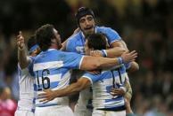 Rugby Union - Ireland v Argentina - IRB Rugby World Cup 2015 Quarter Final - Millennium Stadium, Cardiff, Wales - 18/10/15 Argentina's Juan Imhoff celebrates scoring their fourth try Action Images via Reuters / Andrew Boyers Livepic