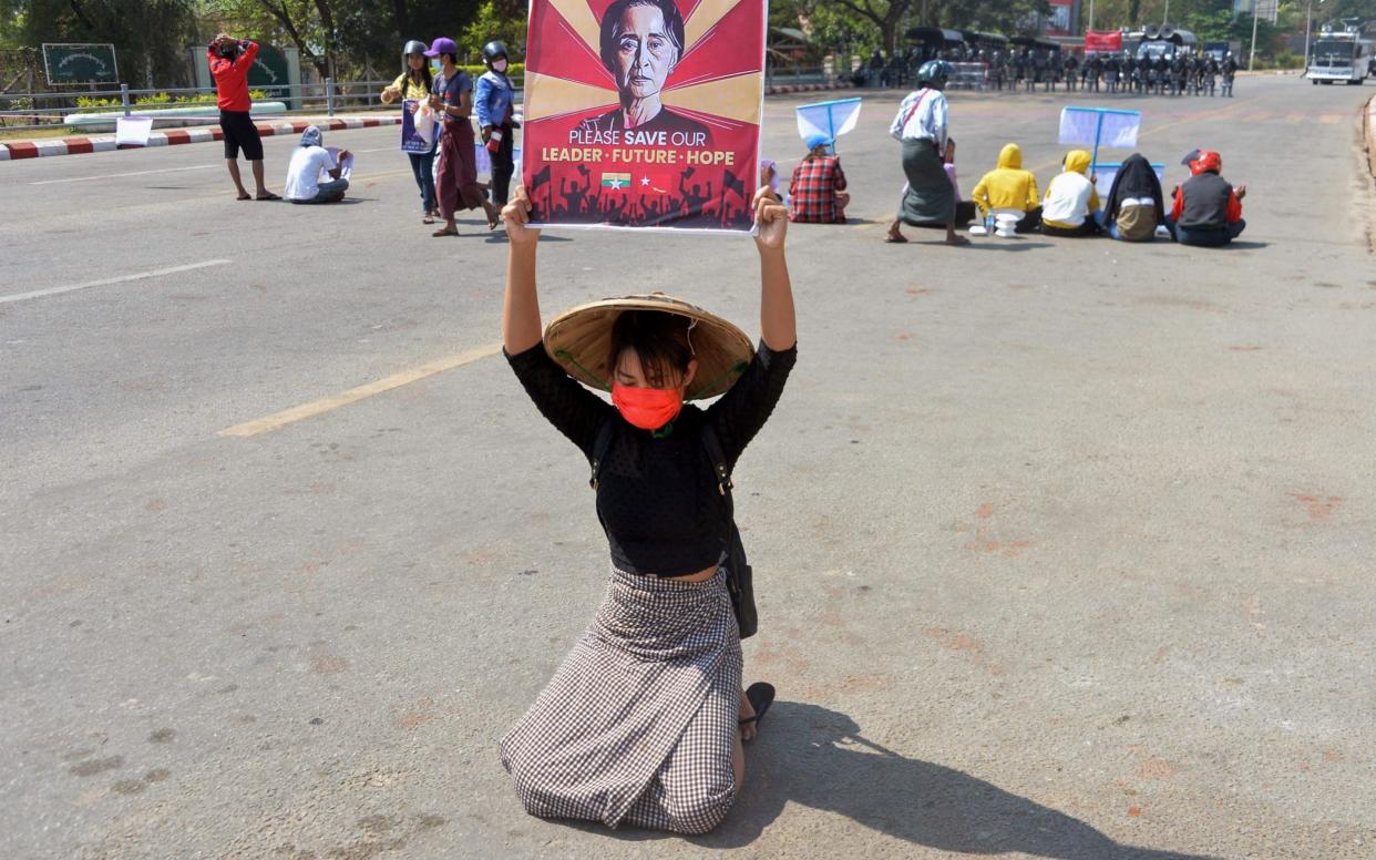 Protests are continuing in Myanmar despite a brutal crackdown by the security forces - AFP