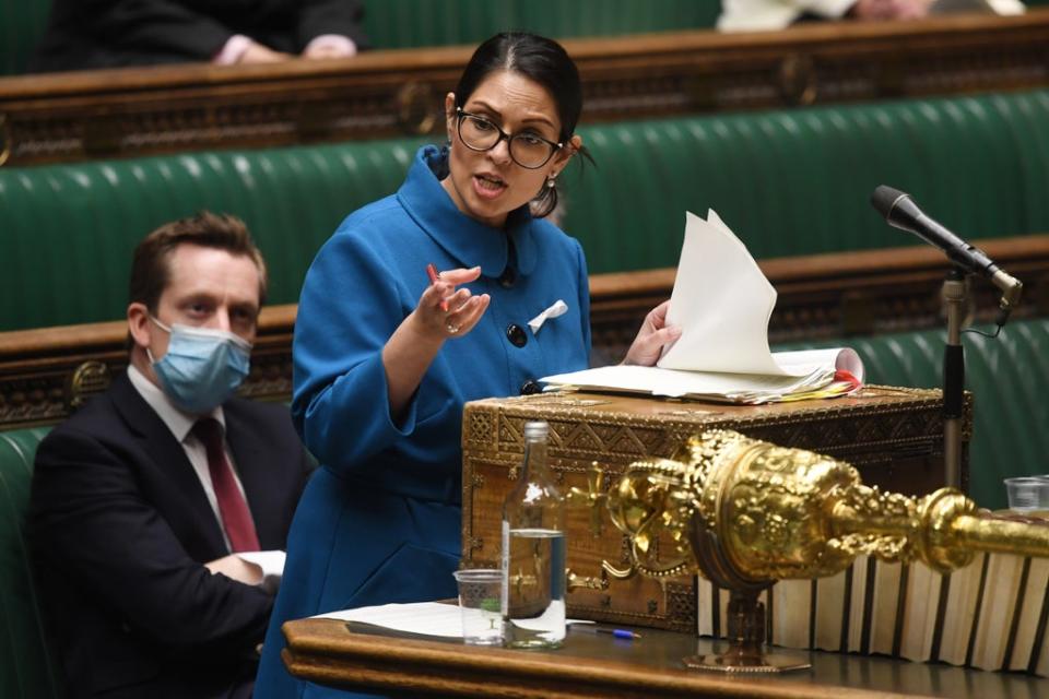 Priti Patel said she has made various offers of extra support to France (UK Parliament/Jessica Taylor/PA) (PA Media)