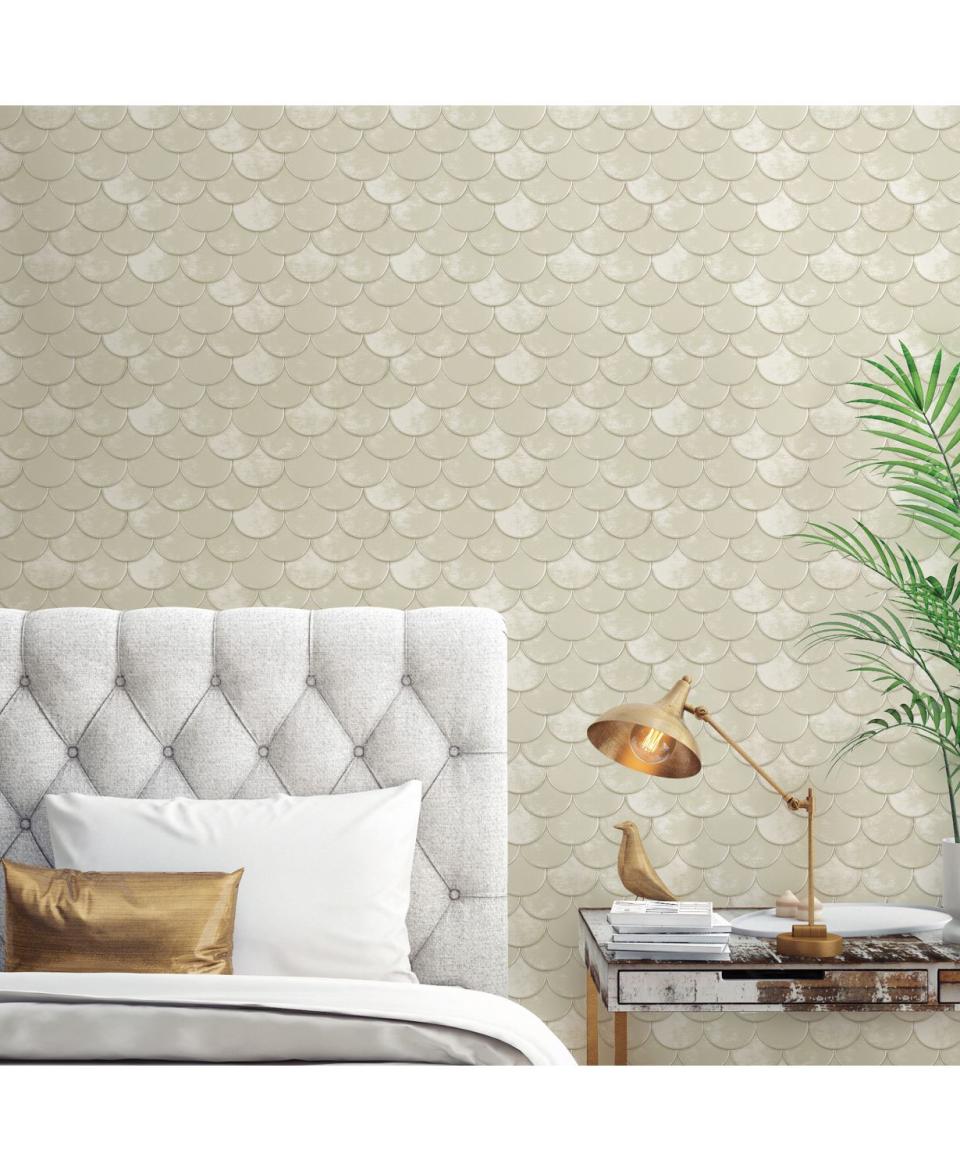 10) Brass Belly Removable Wallpaper