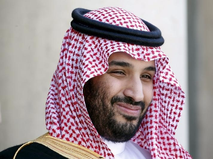 Saudi Arabia's Deputy Crown Prince Mohammed bin Salman reacts upon his arrival at the Elysee Palace in Paris, France, June 24, 2015.  REUTERS/Charles Platiau/File Photo 