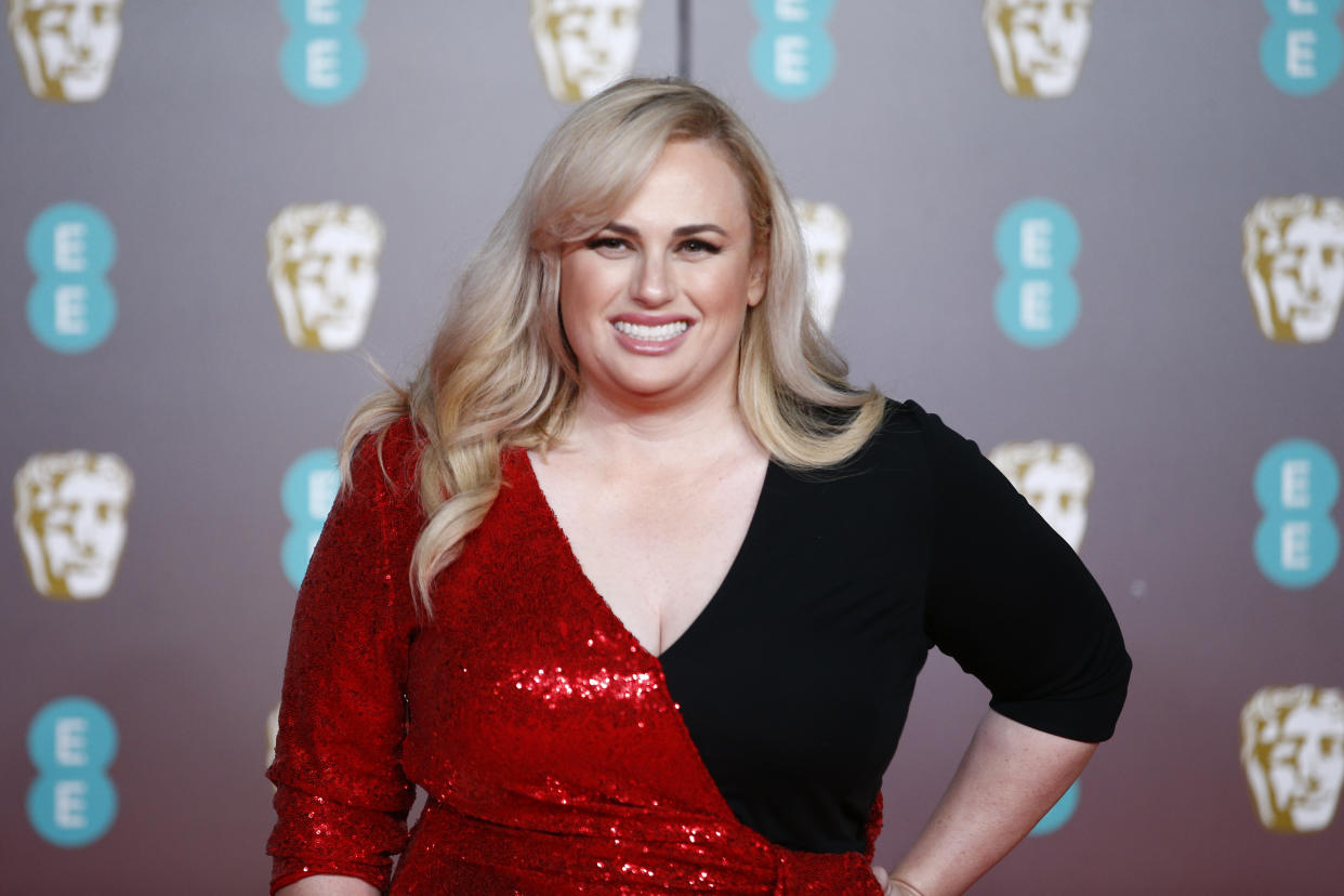 Rebel Wilson arrives at the British Academy of Film and Television Awards (BAFTA) at the Royal Albert Hall in London, Britain, February 2, 2020. REUTERS/Henry Nicholls
