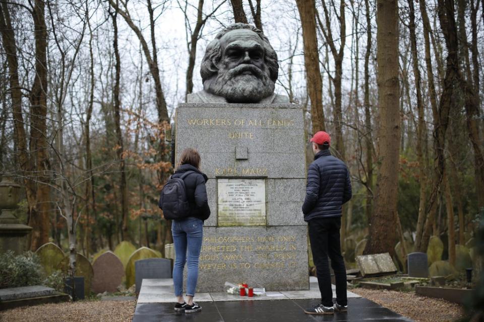 Marx’s grave in Highgate Cemetery, London (AFP/Getty)