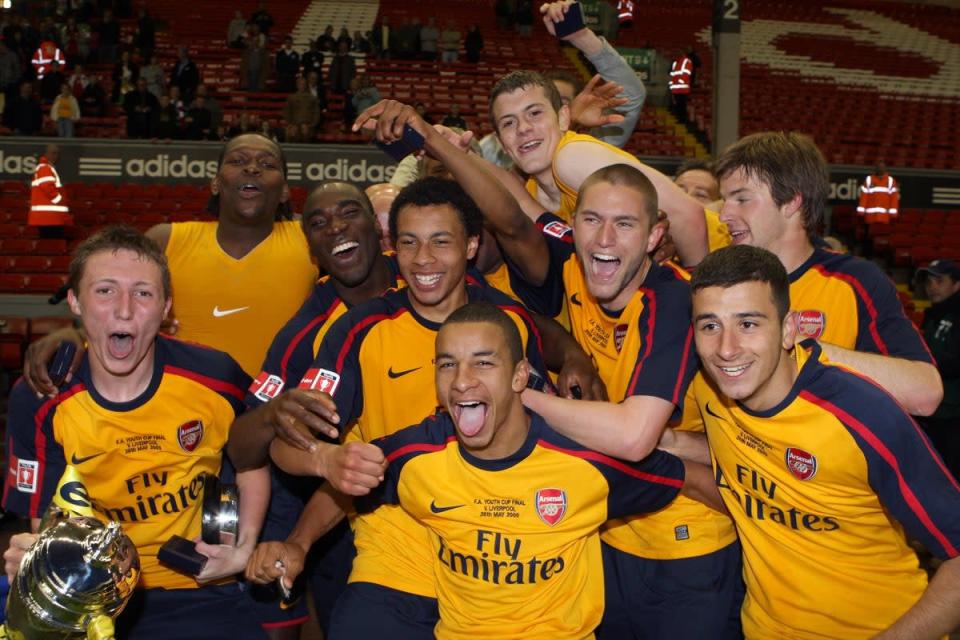 Eastmond and Jack Wilshere won the FA Youth Cup together at Arsenal in 2009 (Arsenal FC via Getty Images)
