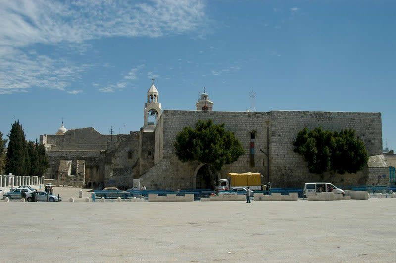 伯利恆(Bethlehem)馬槽廣場的主誕堂(Church of the Nativity，又名聖誕教堂)。(圖：維基百科)