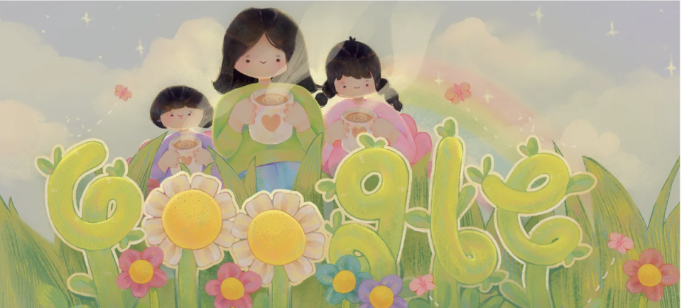 Rebecca Wu’s artwork in 6 June’s Google Doodle (Google)