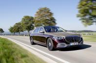 <p>While manufacturers left and right are downsizing and electrifying, Mercedes seems to want to keep its big V-12 around as long as possible. Meet the Mercedes-Maybach S 680, the most luxurious, most powerful S-Class you can buy. The engine is a 6.0-liter twin-turbo unit making 621 horsepower and 738 lb-ft of torque. For the first time in a V-12 S-Class, it comes standard with the company's 4Matic all-wheel-drive system. </p><p><a class="link " href="https://www.roadandtrack.com/news/a36448327/2022-mercedes-maybach-s-680-revealed/" rel="nofollow noopener" target="_blank" data-ylk="slk:Read the full story right here;elm:context_link;itc:0;sec:content-canvas">Read the full story right here</a></p>