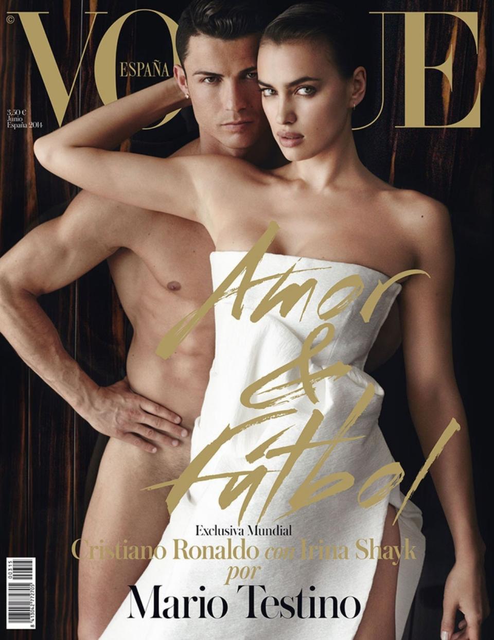 Cristiano Ronaldo posa desnudo con Irina Shayk para Vogue España. (Foto: Vogue).