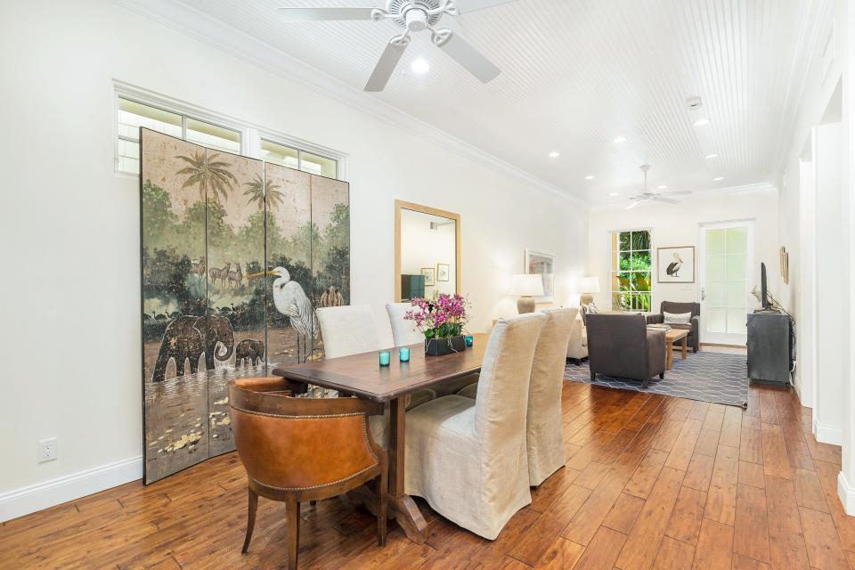 The house at 135A Root Trail has a combination living-and-dining room. The late singer and businessman Jimmy Buffett bought the house for $1.3 million in 2013.