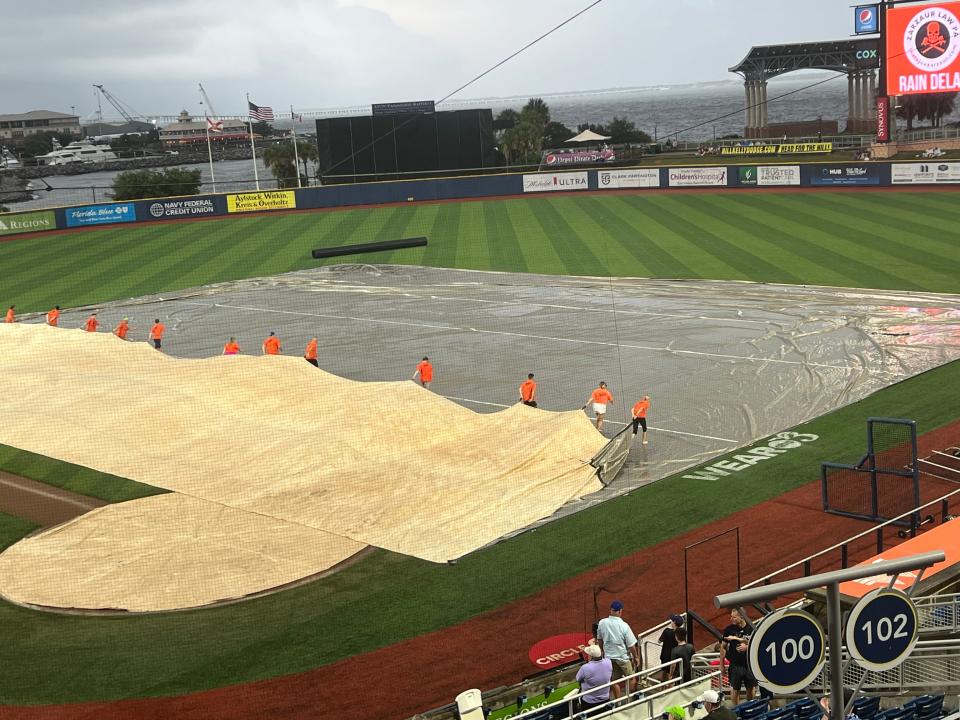 The Blue Wahoos are giving away their field tarp in a free contest open to area schools and youth baseball and softball organizations.