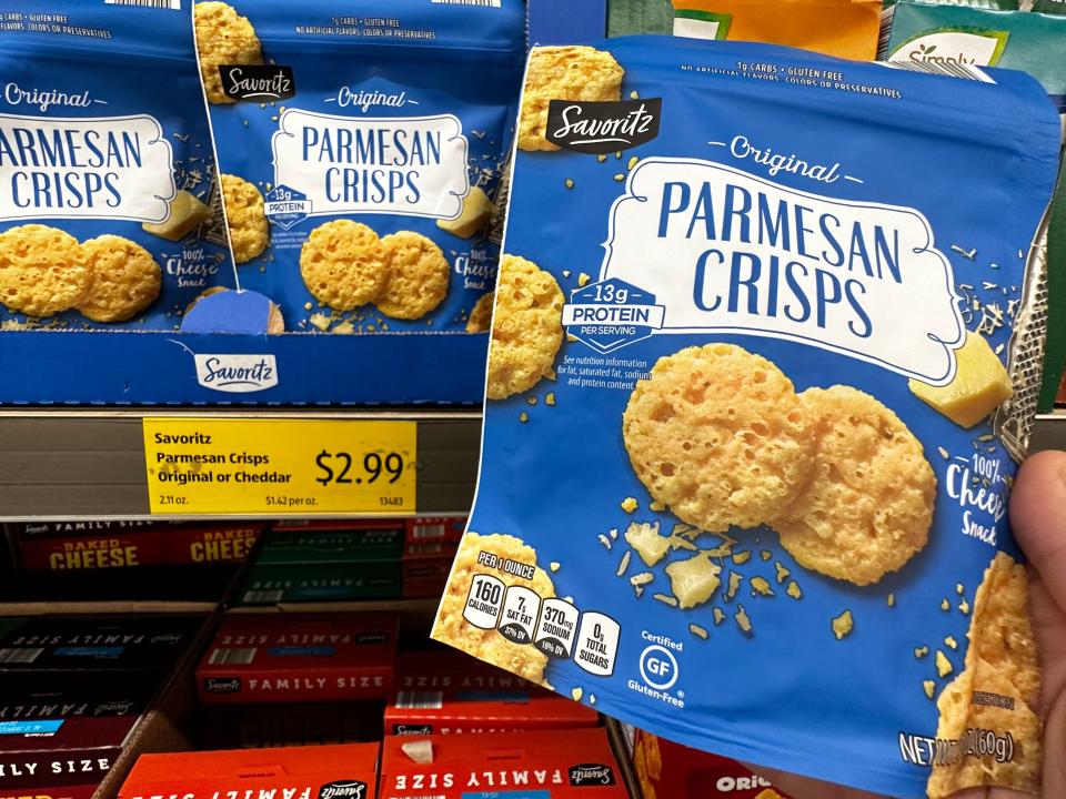 Aldi parmesan crisps