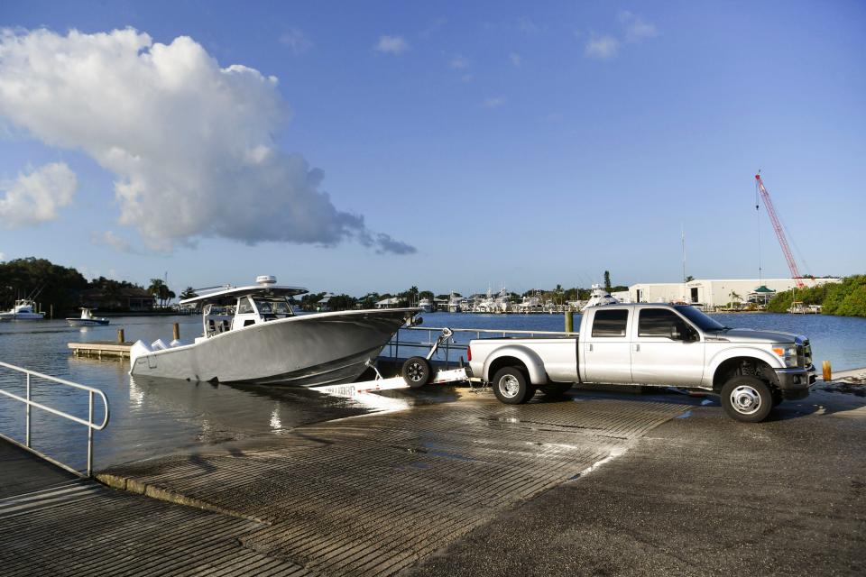 Boaters launch from Martin County's busiest boat ramp in Sandsprit Park on Friday, April 21, 2023. 