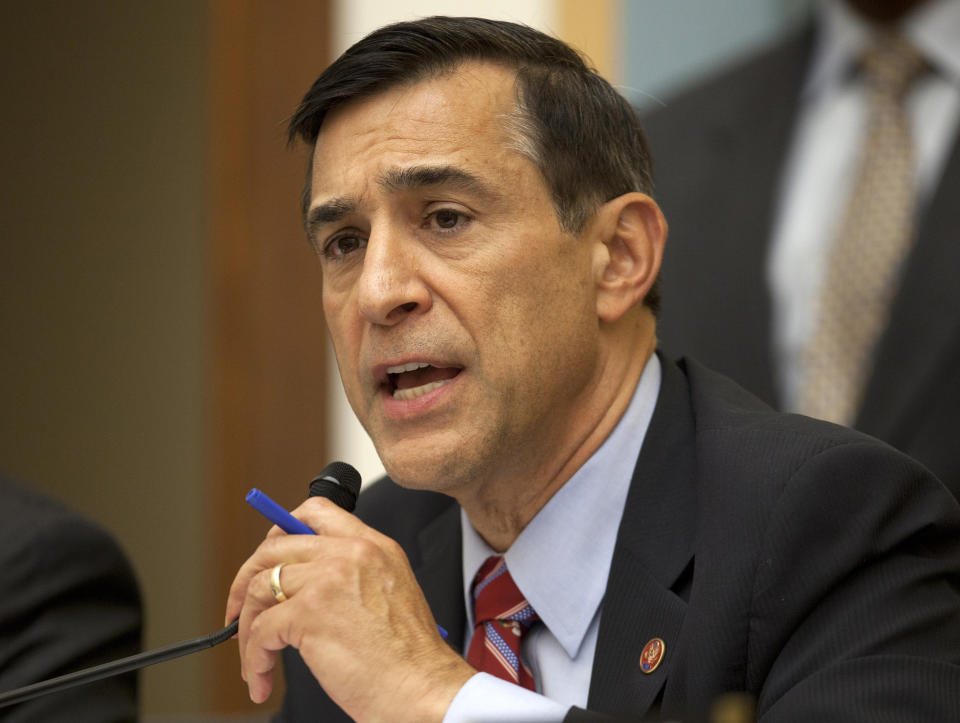 Rep. Darrell Issa (R-Calif.) questions Attorney General Eric Holder on Capitol Hill in Washington, Wednesday, May 15, 2013, during the House Judiciary Committee oversight hearing on the Justice Department. (AP Photo/Carolyn Kaster)