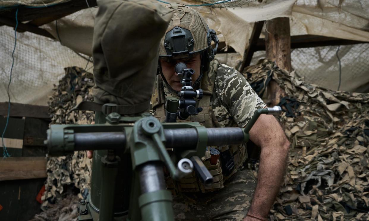 <span>Ukraine became the world eighth biggest military spender in 2023.</span><span>Photograph: Libkos/Getty Images</span>