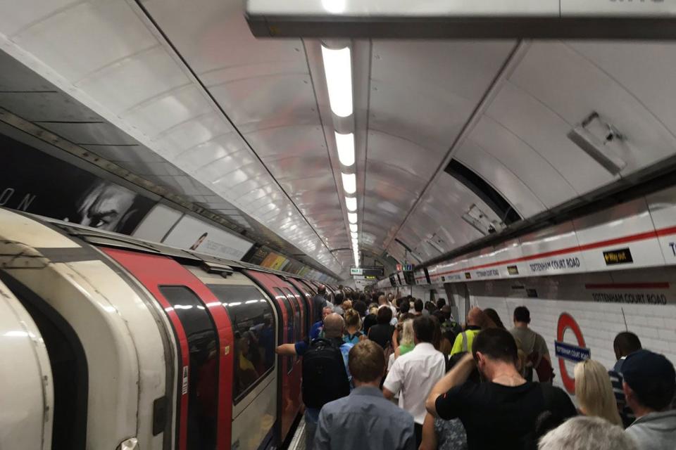 Disruption: Tottenham Court Road station was evacuated: Simon Neville