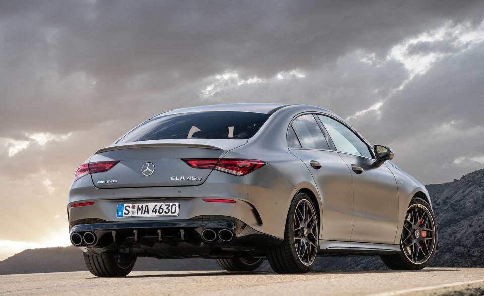 <p>Five-twin-spoke 19-inch wheels are standard on the AMG CLA45 S.</p>