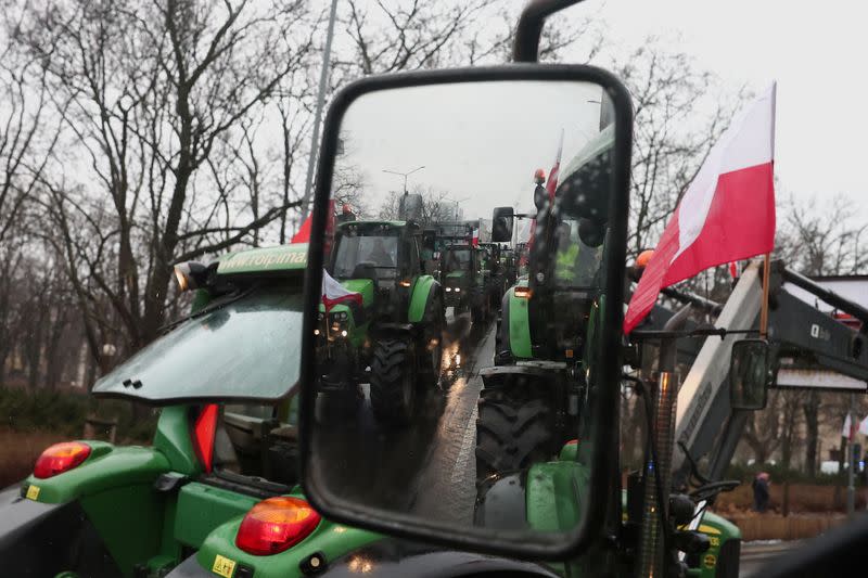 Polish farmers protest in Poznan