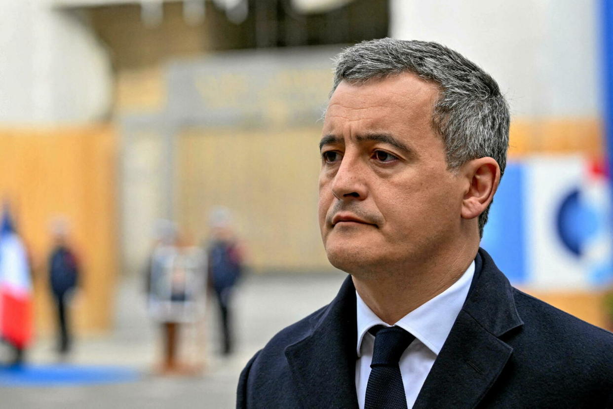 Gerald Darmanin à la préfecture de police de Paris le 27 mars 2024.  - Credit:Stevens Tomas / Stevens Tomas/ABACA